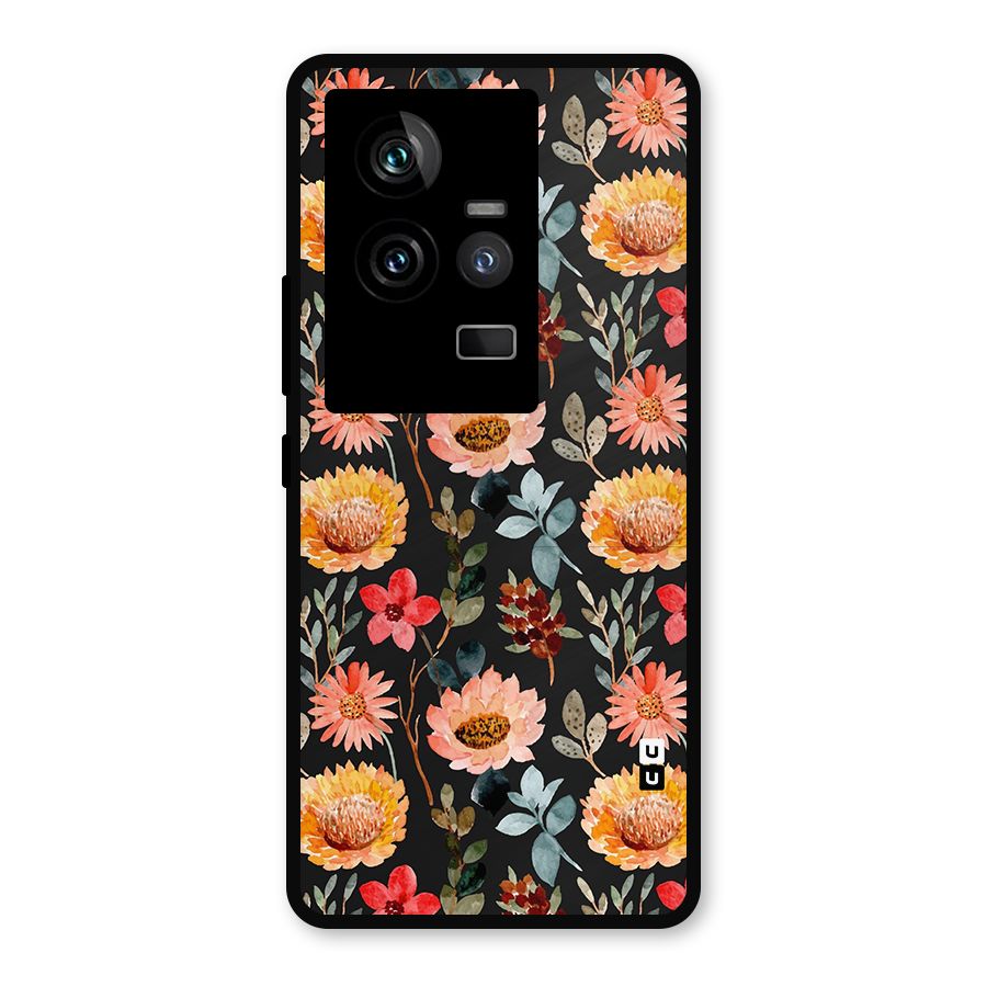 Florals Wonderful Pattern Metal Back Case for iQOO 11 5G