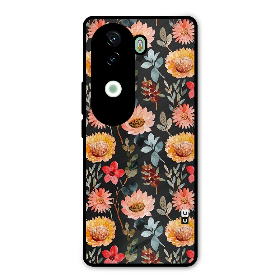 Florals Wonderful Pattern Metal Back Case for iQOO Z9s