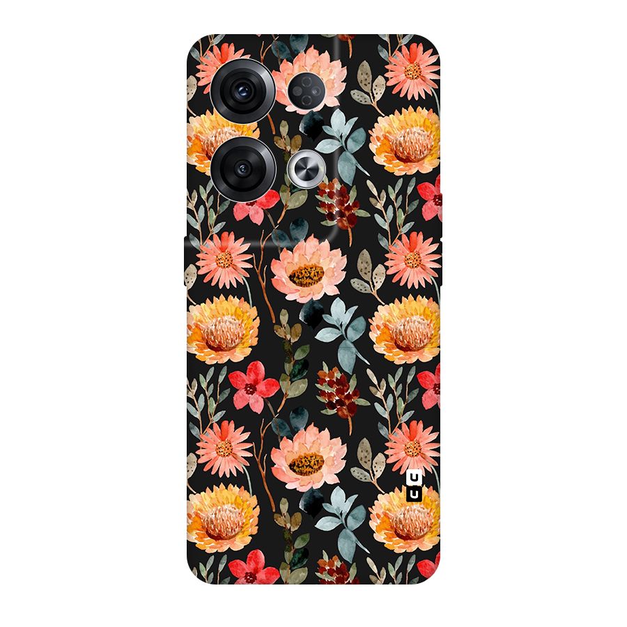 Florals Wonderful Pattern Original Polycarbonate Back Case for Oppo Reno8 Pro 5G