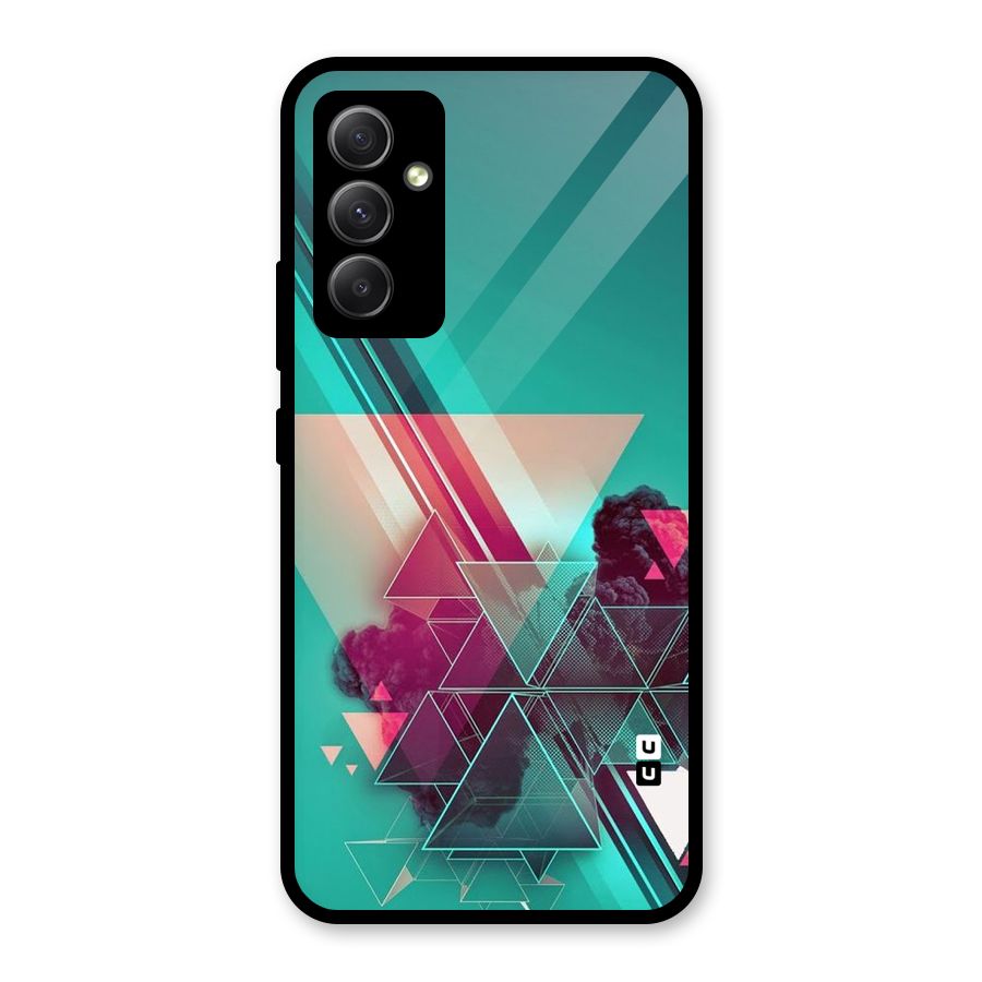 Floroscent Abstract Glass Back Case for Galaxy A34