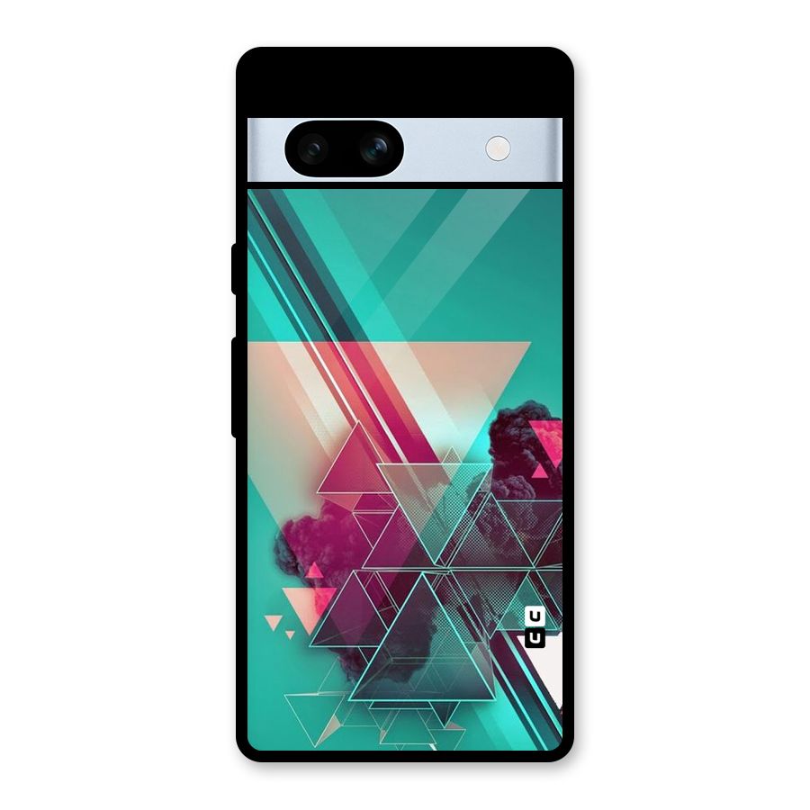 Floroscent Abstract Glass Back Case for Google Pixel 7a