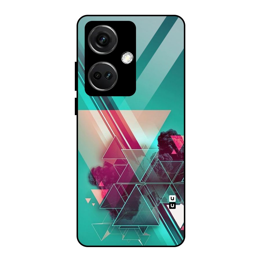 Floroscent Abstract Glass Back Case for OnePlus Nord CE 3 5G