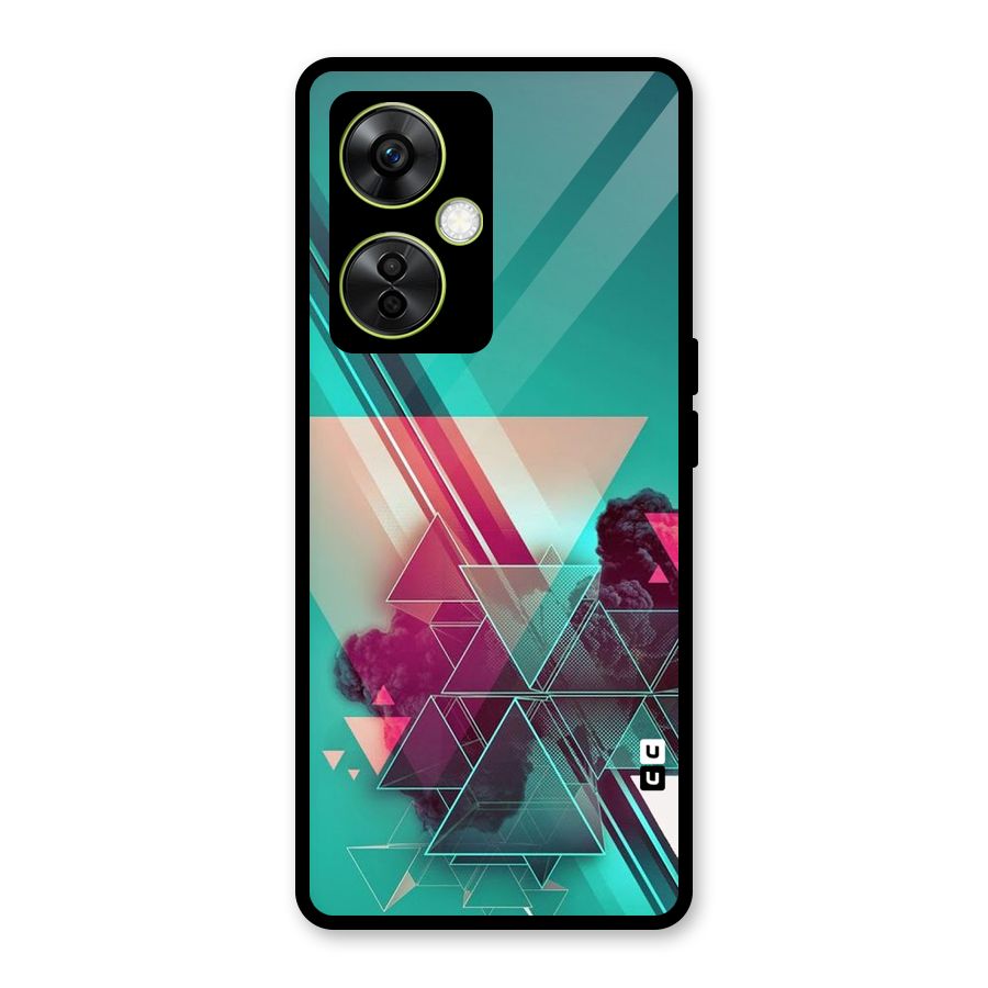 Floroscent Abstract Glass Back Case for OnePlus Nord CE 3 Lite