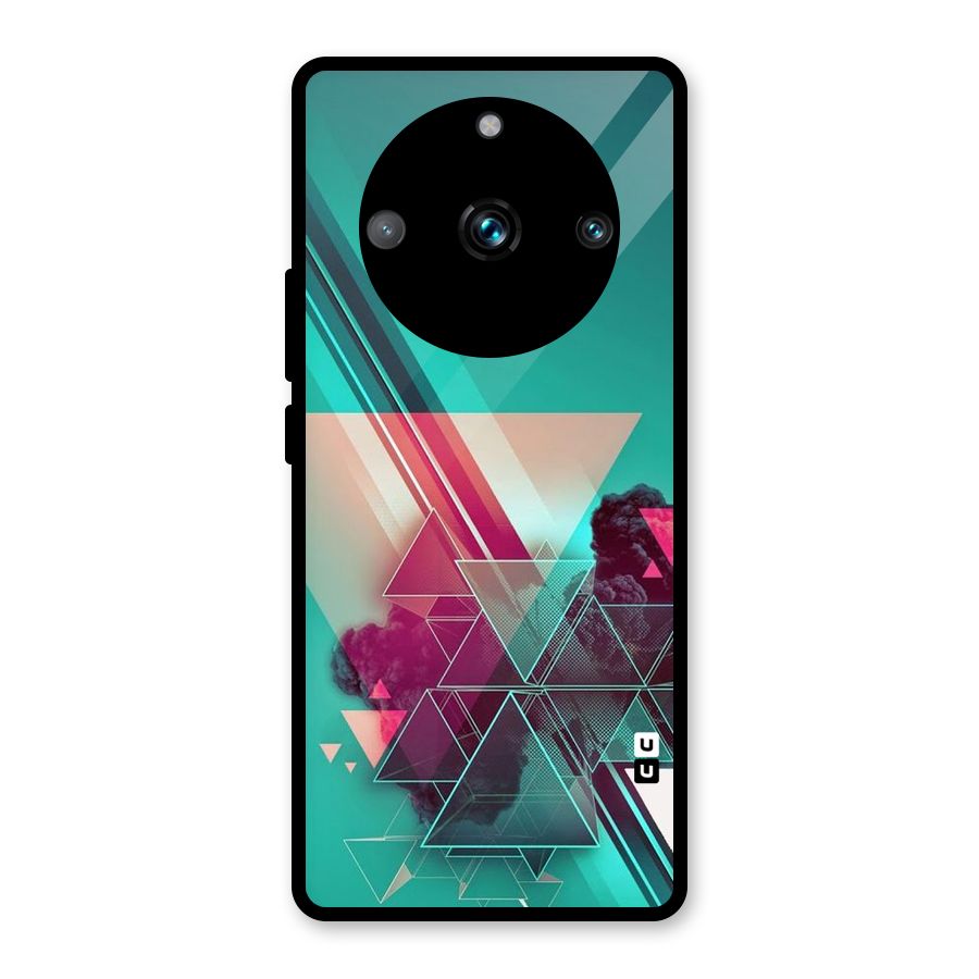 Floroscent Abstract Glass Back Case for Realme 11 Pro