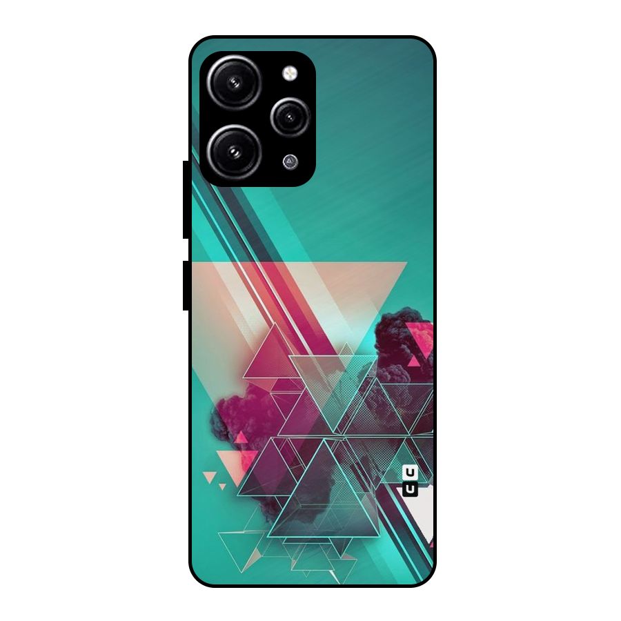 Floroscent Abstract Glass Back Case for Redmi 12 4G