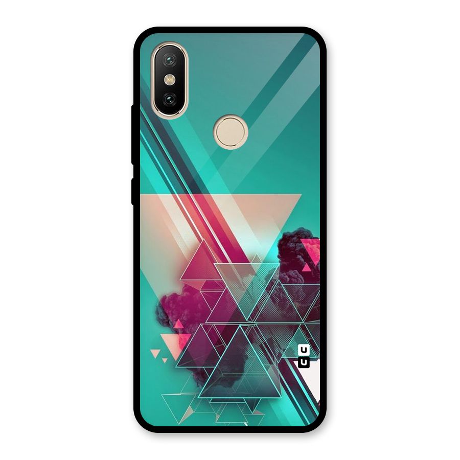 Floroscent Abstract Glass Back Case for Redmi A2