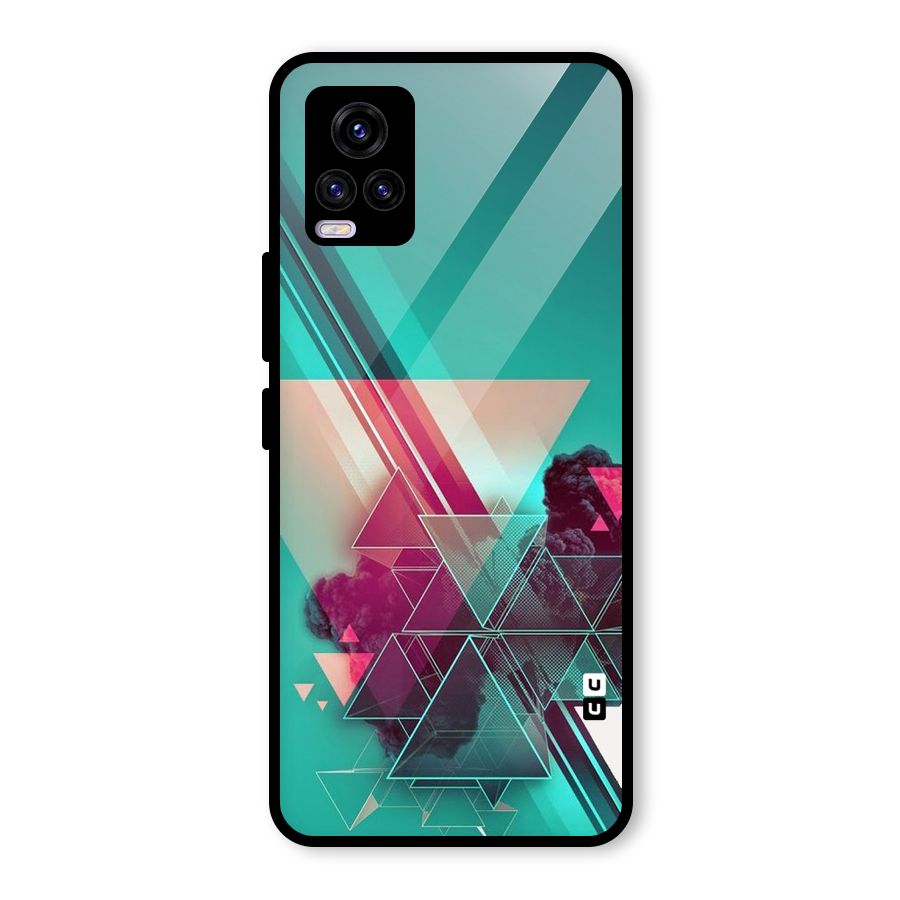 Floroscent Abstract Glass Back Case for Vivo V20 2021