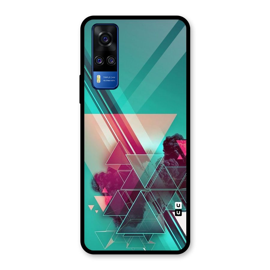 Floroscent Abstract Glass Back Case for Vivo Y31