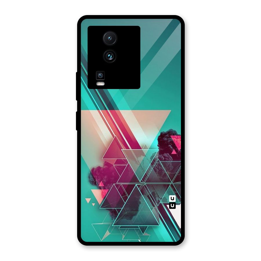 Floroscent Abstract Glass Back Case for Vivo iQOO Neo 7 Pro