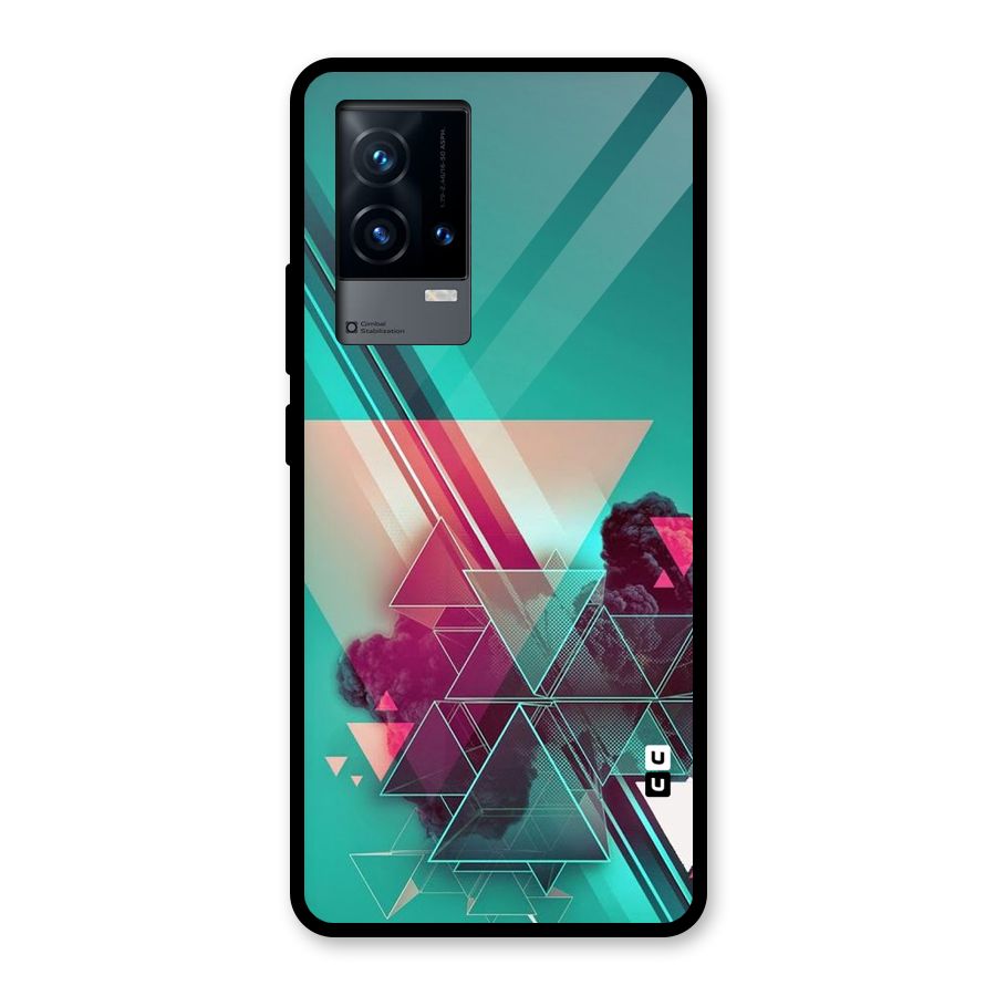 Floroscent Abstract Glass Back Case for iQOO 9 5G