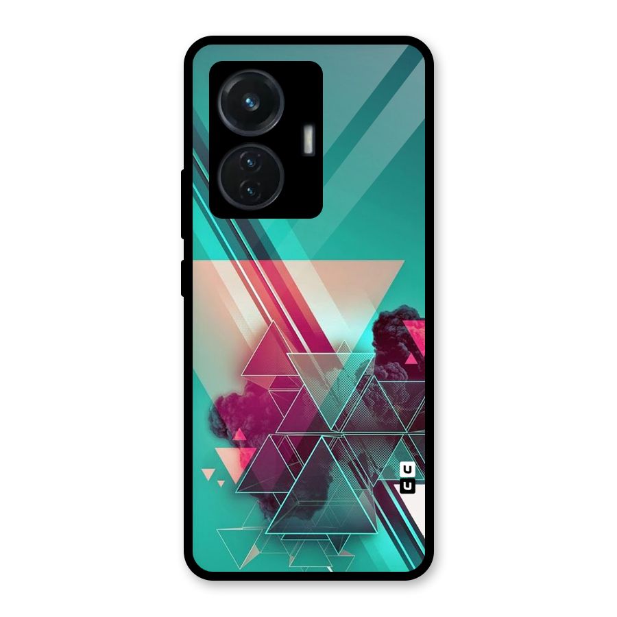 Floroscent Abstract Glass Back Case for iQOO Z6 44W