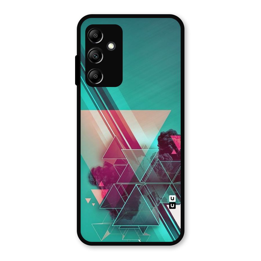 Floroscent Abstract Metal Back Case for Galaxy A14 5G
