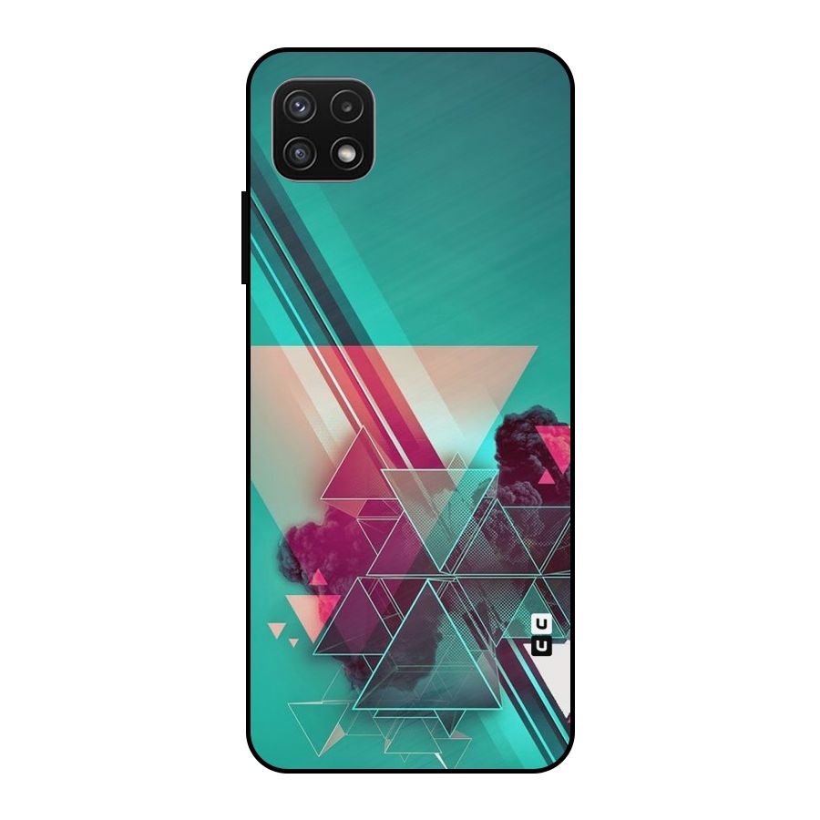 Floroscent Abstract Metal Back Case for Galaxy A22 5G