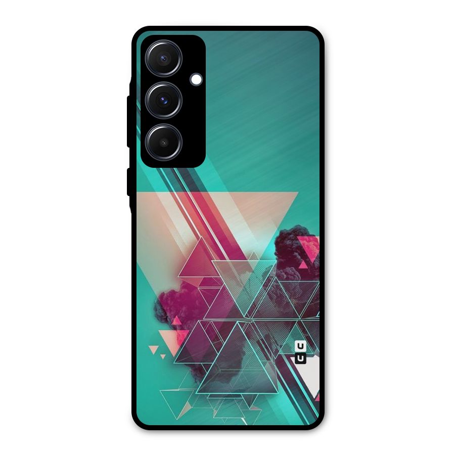 Floroscent Abstract Metal Back Case for Galaxy A55