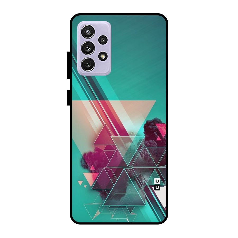 Floroscent Abstract Metal Back Case for Galaxy A72