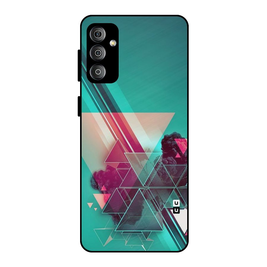 Floroscent Abstract Metal Back Case for Galaxy F23