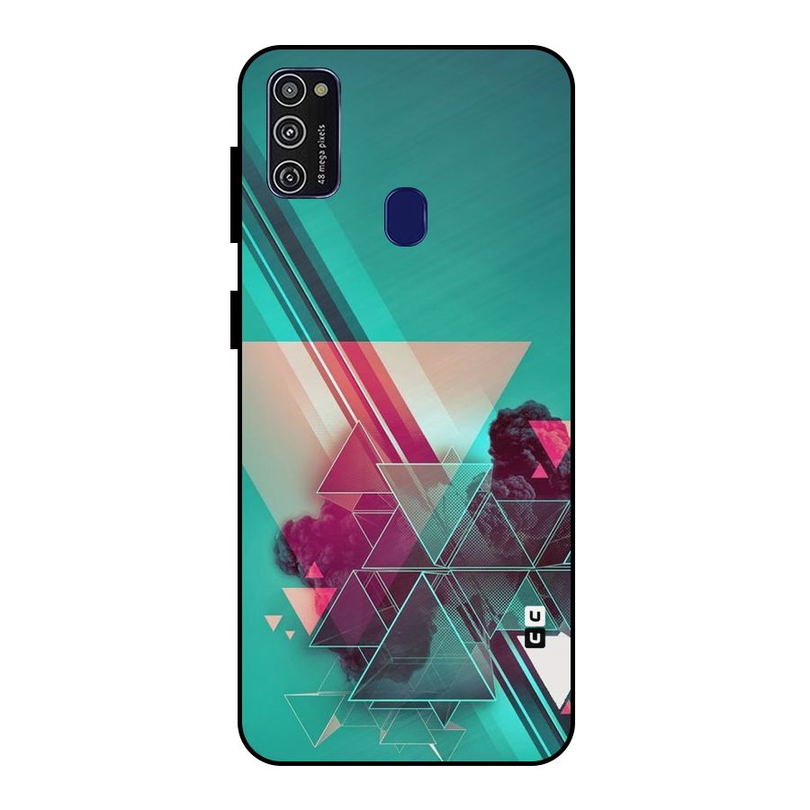 Floroscent Abstract Metal Back Case for Galaxy M30s