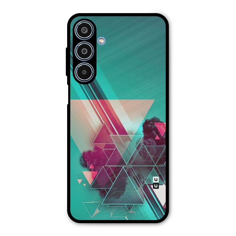 Floroscent Abstract Metal Back Case for Galaxy M35