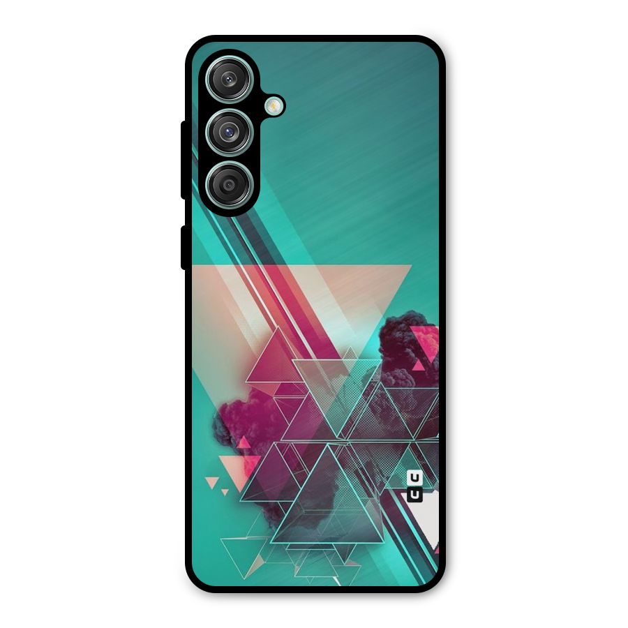 Floroscent Abstract Metal Back Case for Galaxy M55 5G