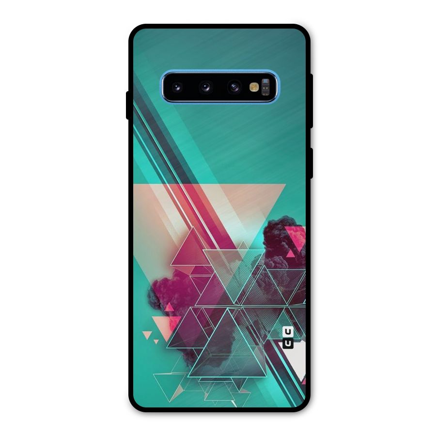 Floroscent Abstract Metal Back Case for Galaxy S10