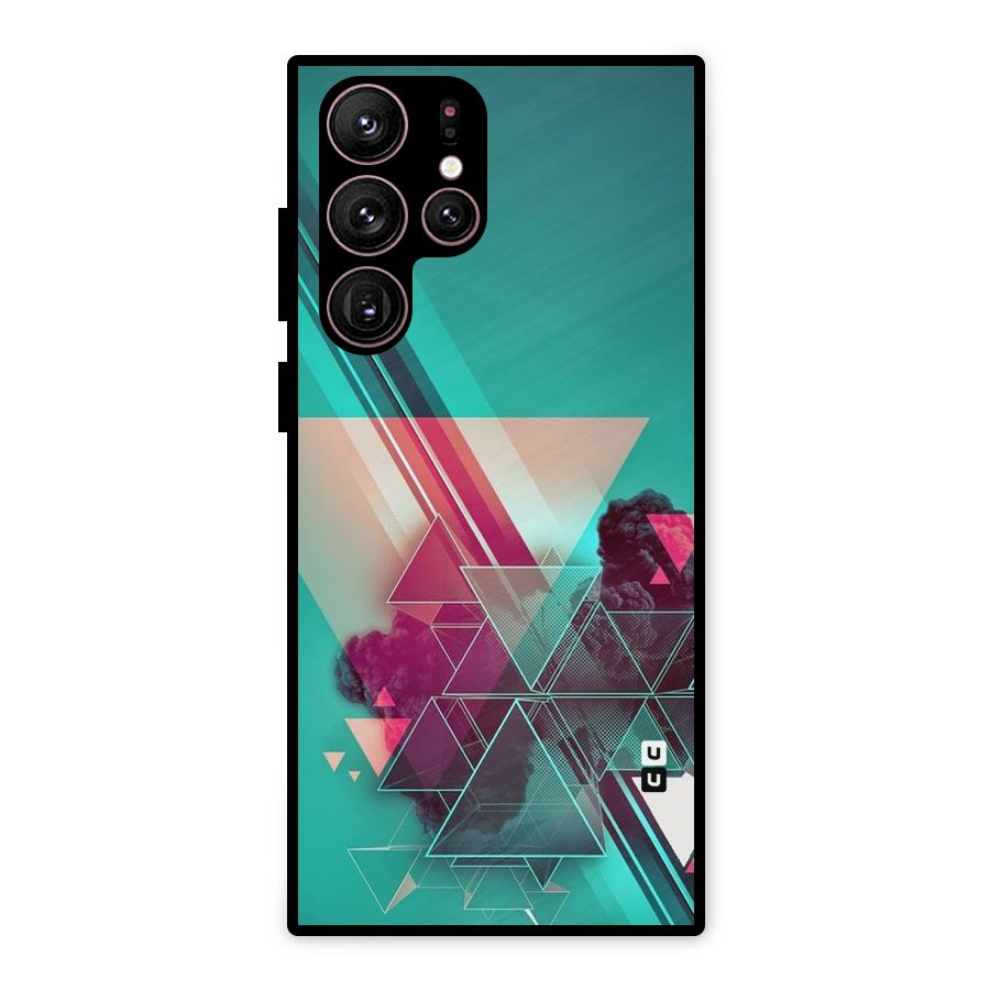 Floroscent Abstract Metal Back Case for Galaxy S22 Ultra 5G