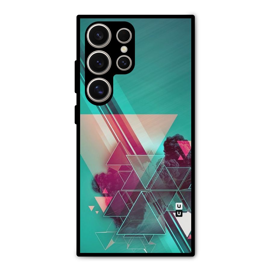 Floroscent Abstract Metal Back Case for Galaxy S24 Ultra