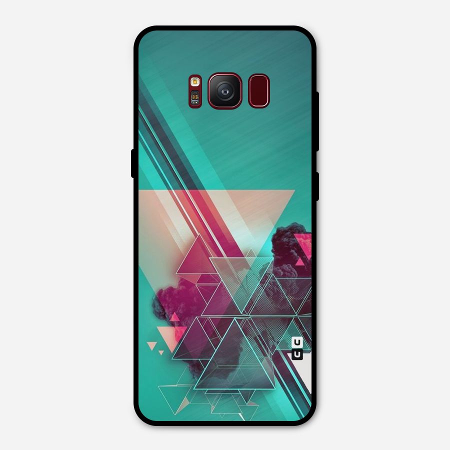 Floroscent Abstract Metal Back Case for Galaxy S8