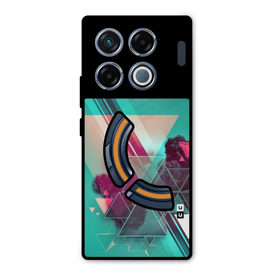 Floroscent Abstract Metal Back Case for Infinix GT 20 Pro