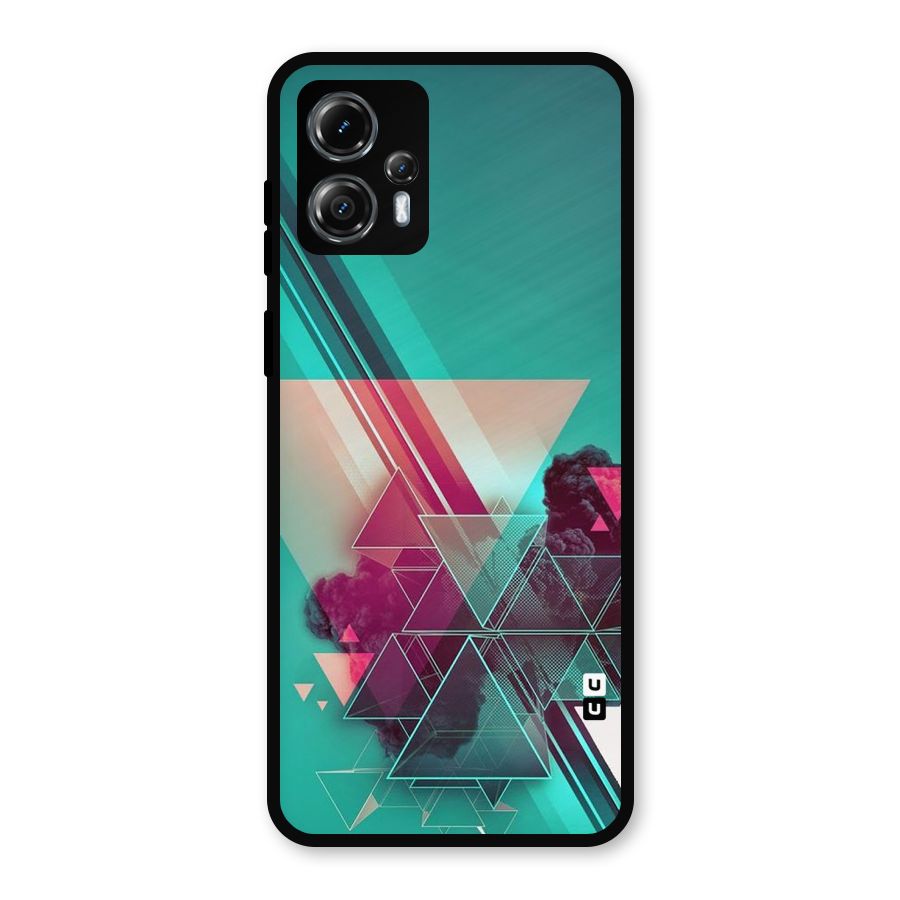 Floroscent Abstract Metal Back Case for Moto G13