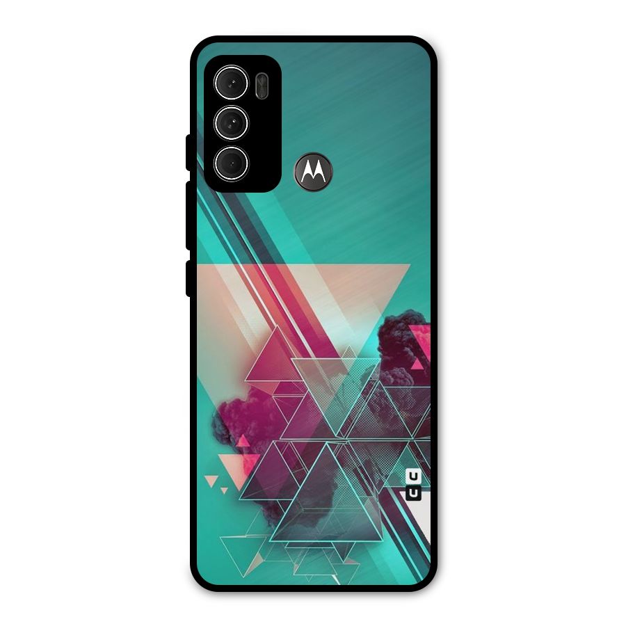 Floroscent Abstract Metal Back Case for Moto G60