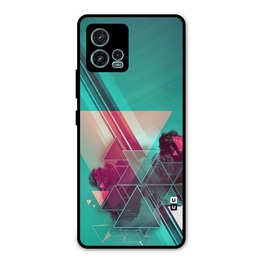 Floroscent Abstract Metal Back Case for Moto G72