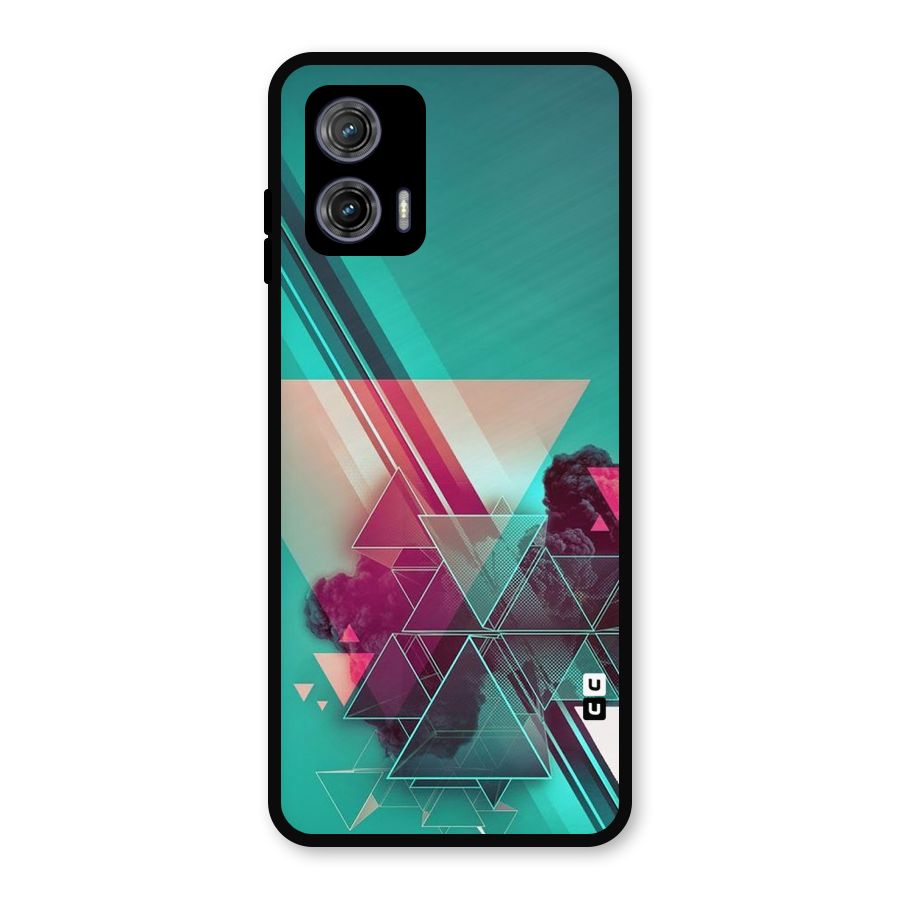 Floroscent Abstract Metal Back Case for Moto G73