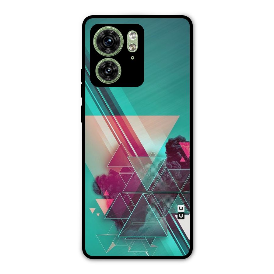 Floroscent Abstract Metal Back Case for Motorola Edge 40 5G