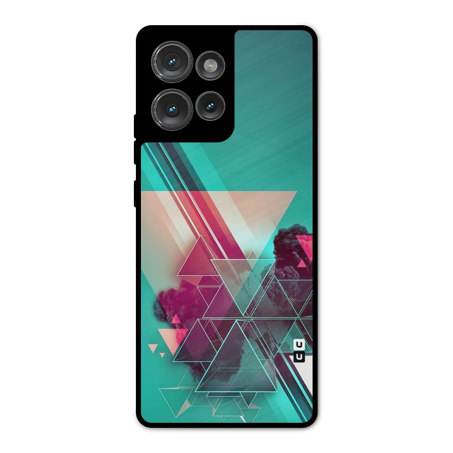 Floroscent Abstract Metal Back Case for Motorola Edge 50