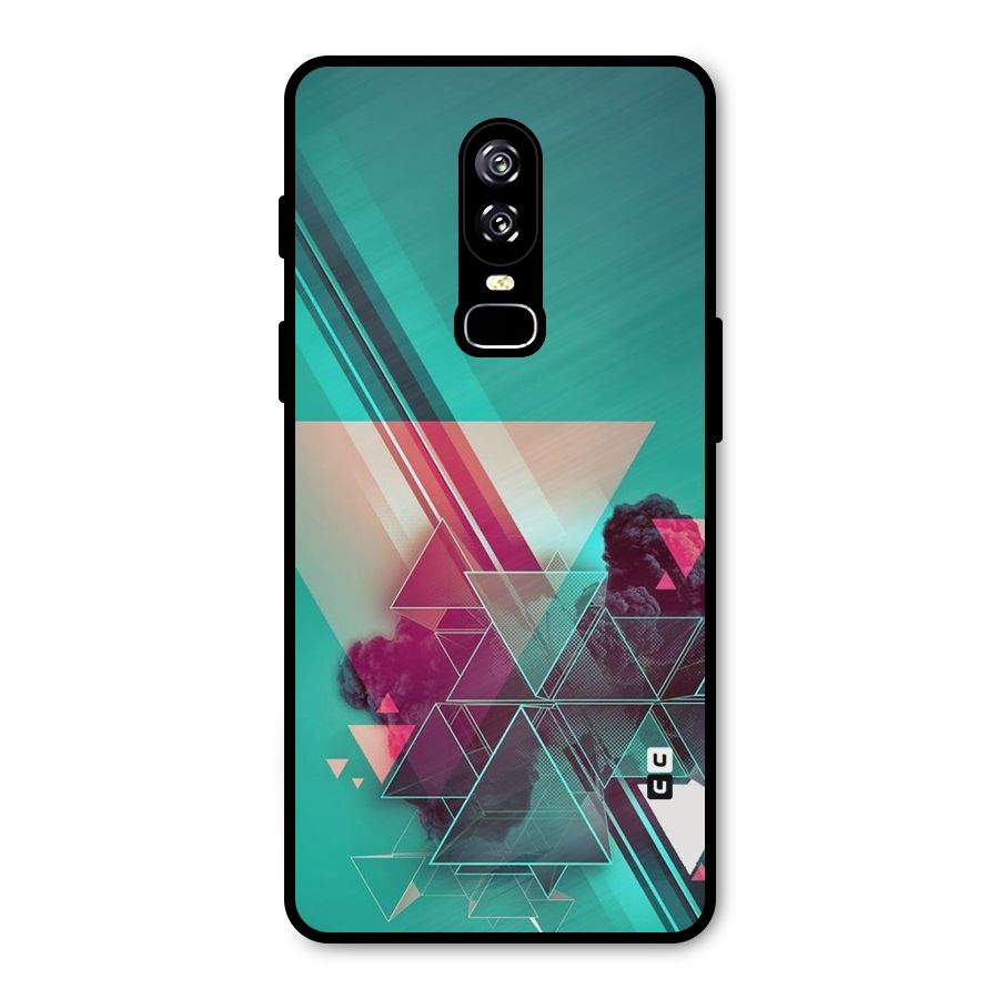 Floroscent Abstract Metal Back Case for OnePlus 6