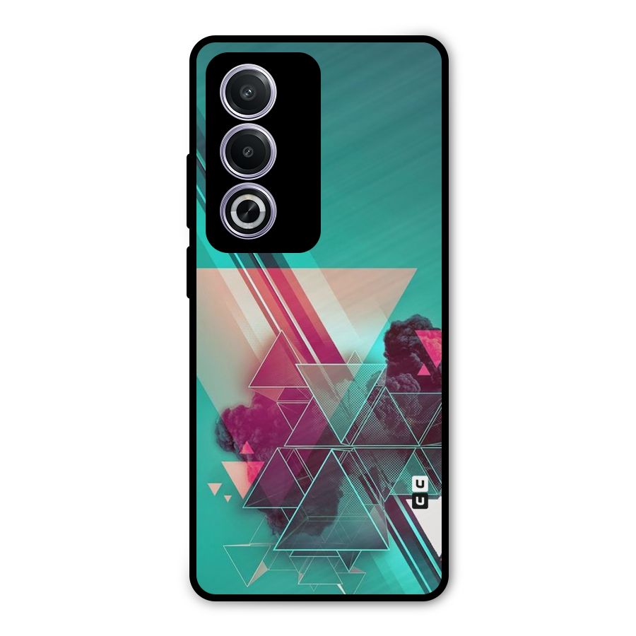 Floroscent Abstract Metal Back Case for Oppo A3 Pro