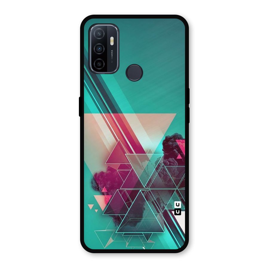 Floroscent Abstract Metal Back Case for Oppo A53