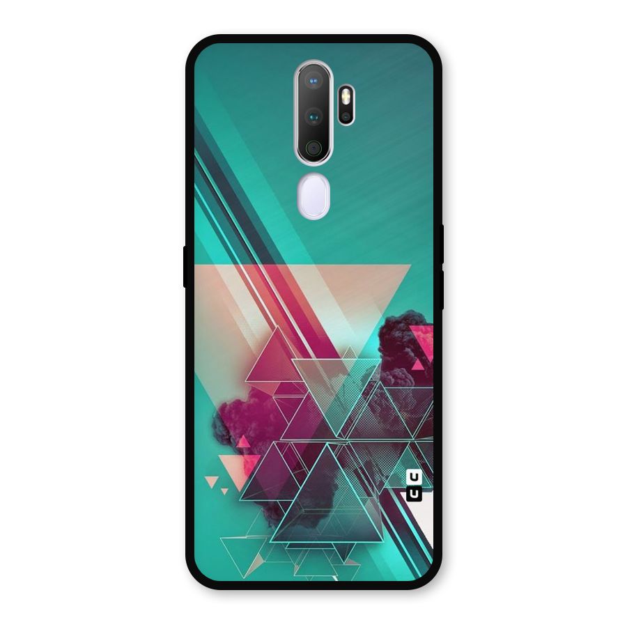 Floroscent Abstract Metal Back Case for Oppo A5 (2020)