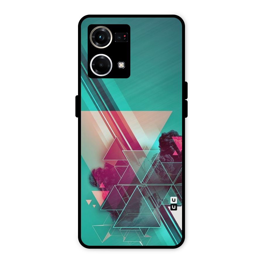Floroscent Abstract Metal Back Case for Oppo F21s Pro 4G