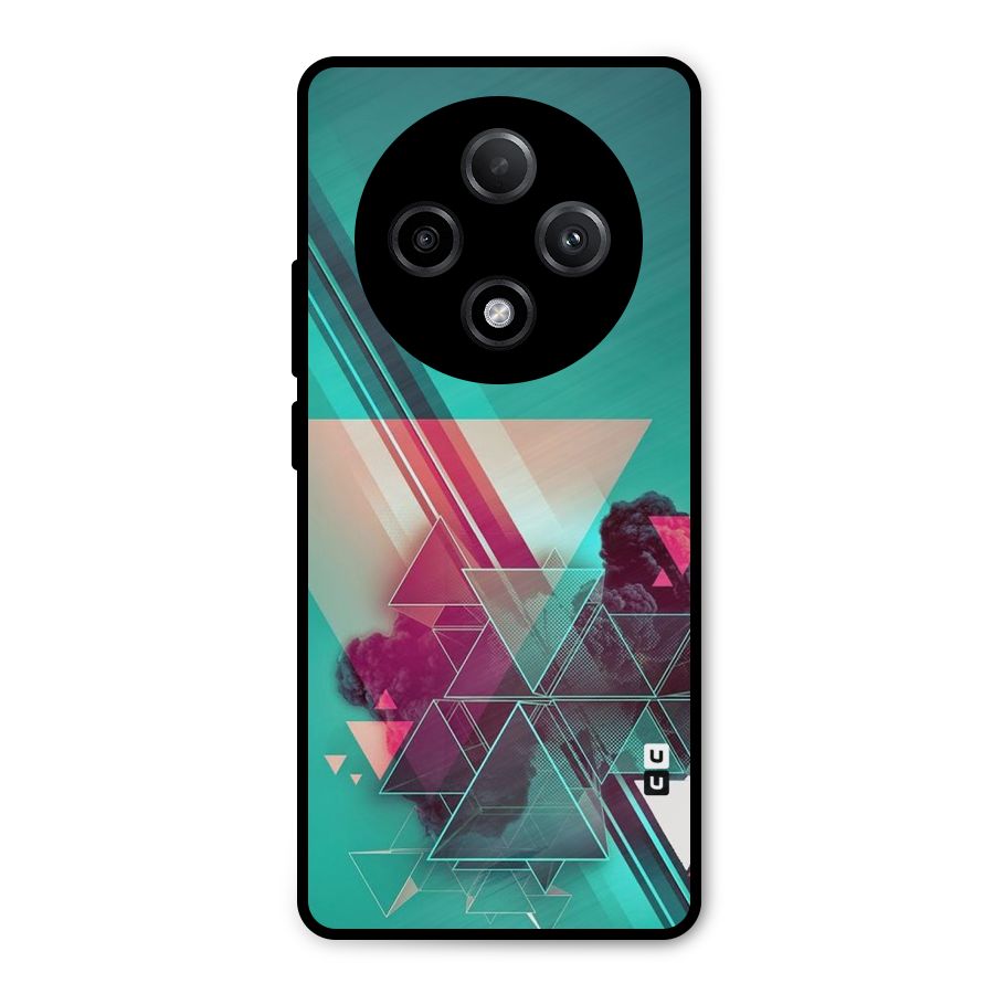 Floroscent Abstract Metal Back Case for Oppo F27 Pro Plus