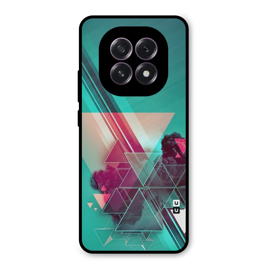 Floroscent Abstract Metal Back Case for Oppo F29
