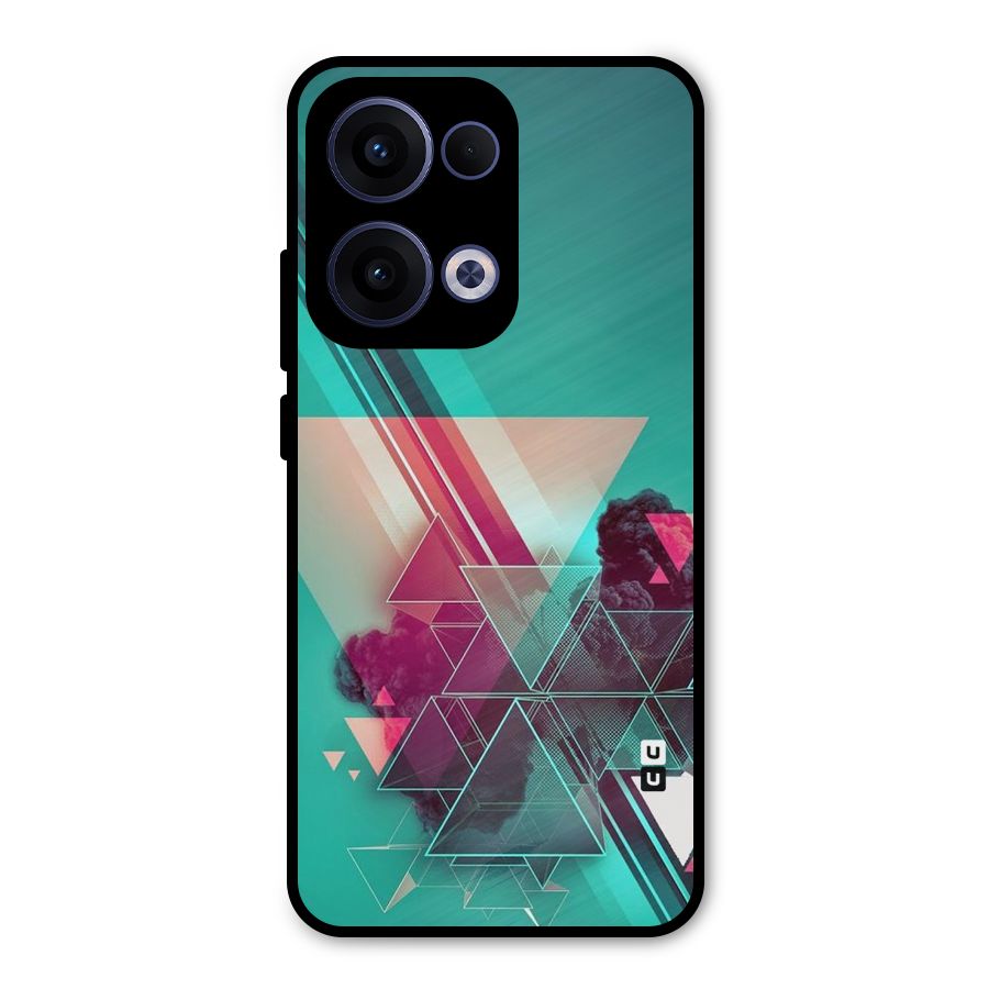 Floroscent Abstract Metal Back Case for Oppo Reno13
