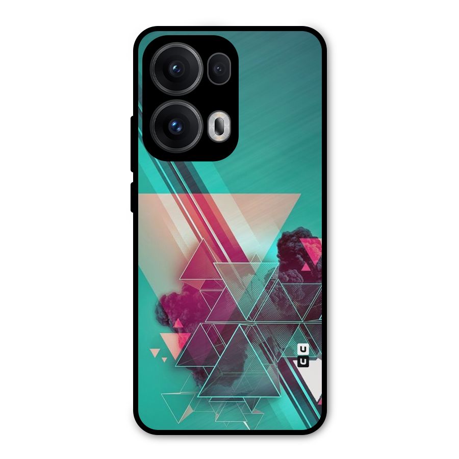 Floroscent Abstract Metal Back Case for Oppo Reno13 Pro
