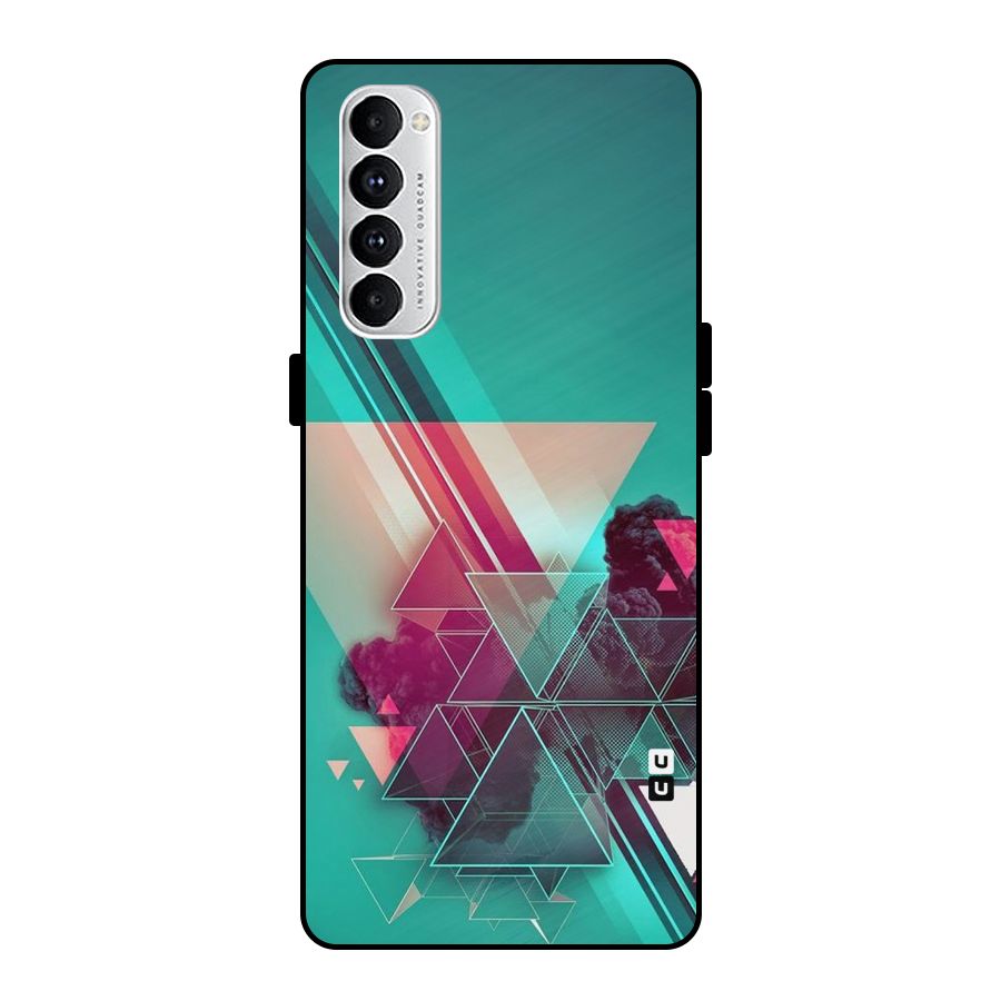 Floroscent Abstract Metal Back Case for Oppo Reno4 Pro