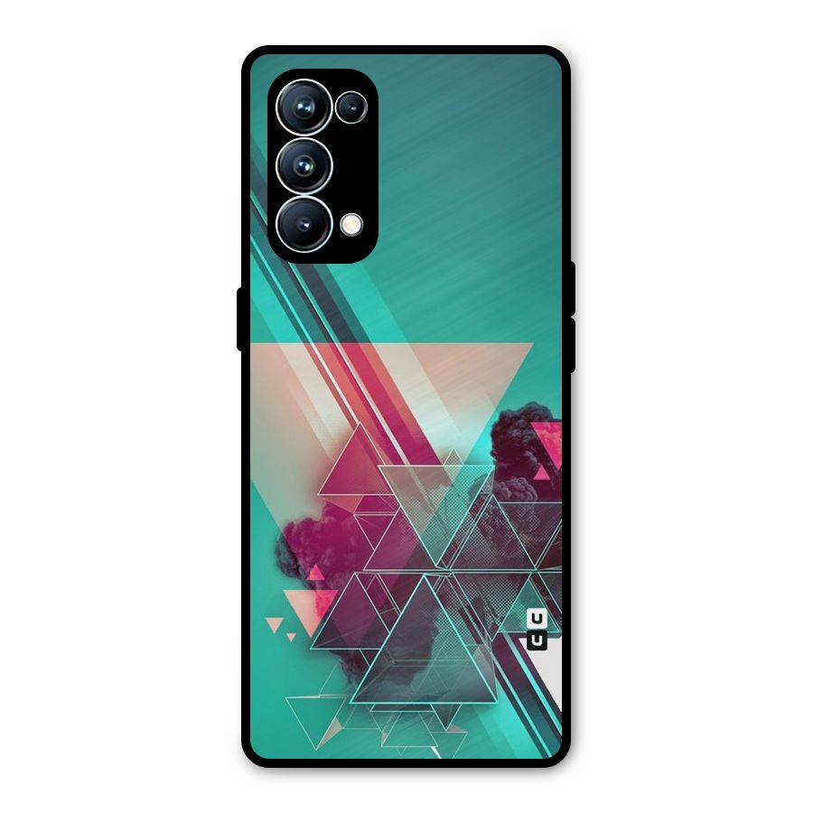 Floroscent Abstract Metal Back Case for Oppo Reno5 Pro 5G