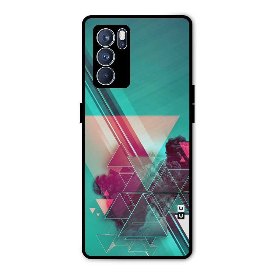 Floroscent Abstract Metal Back Case for Oppo Reno6 Pro 5G