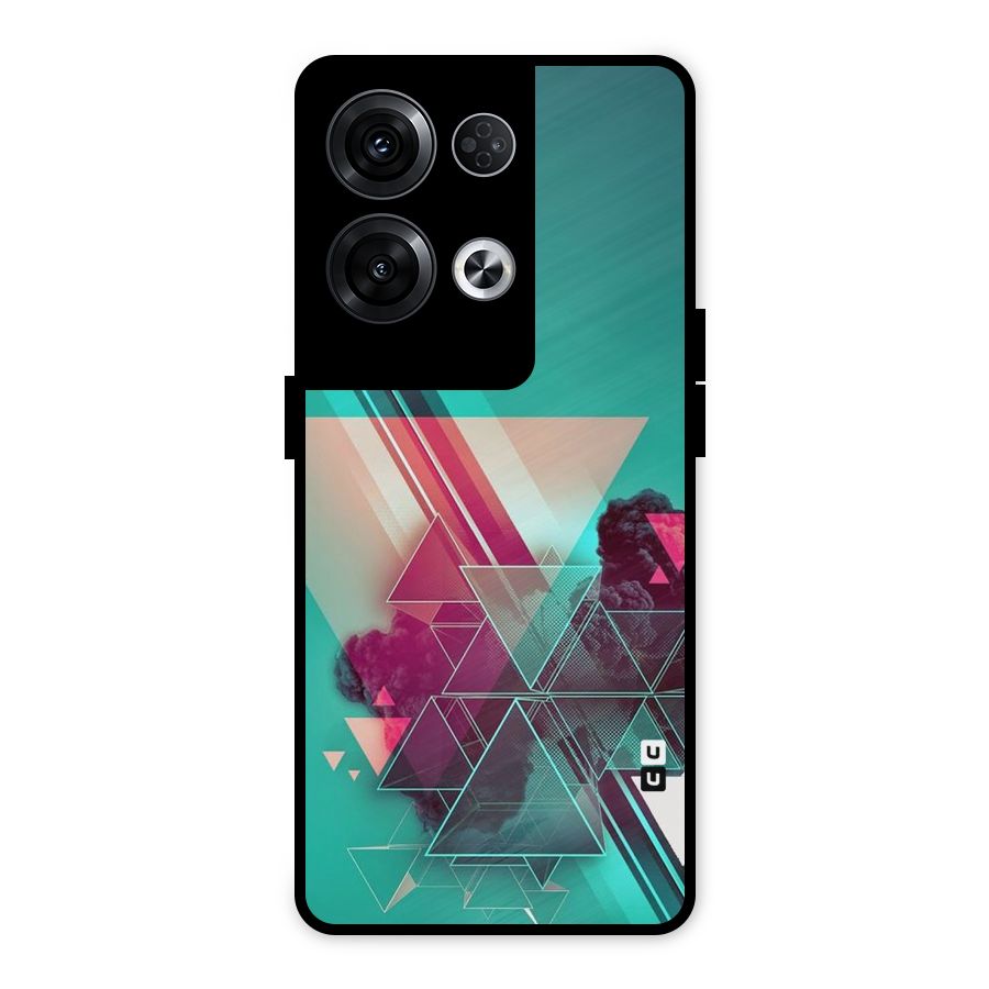 Floroscent Abstract Metal Back Case for Oppo Reno8 Pro 5G