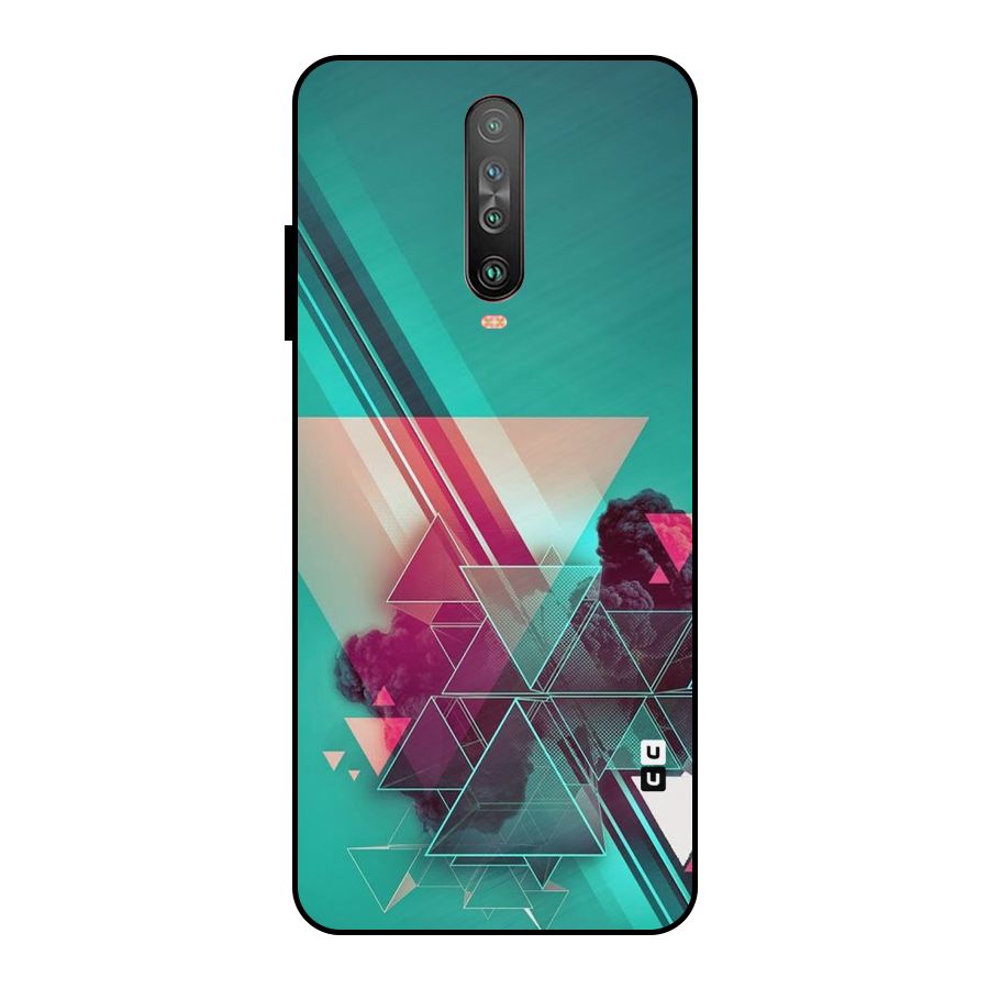 Floroscent Abstract Metal Back Case for Poco X2