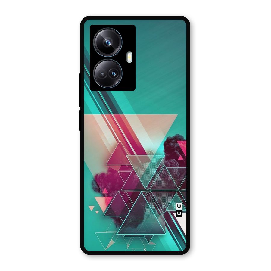 Floroscent Abstract Metal Back Case for Realme 10 Pro Plus