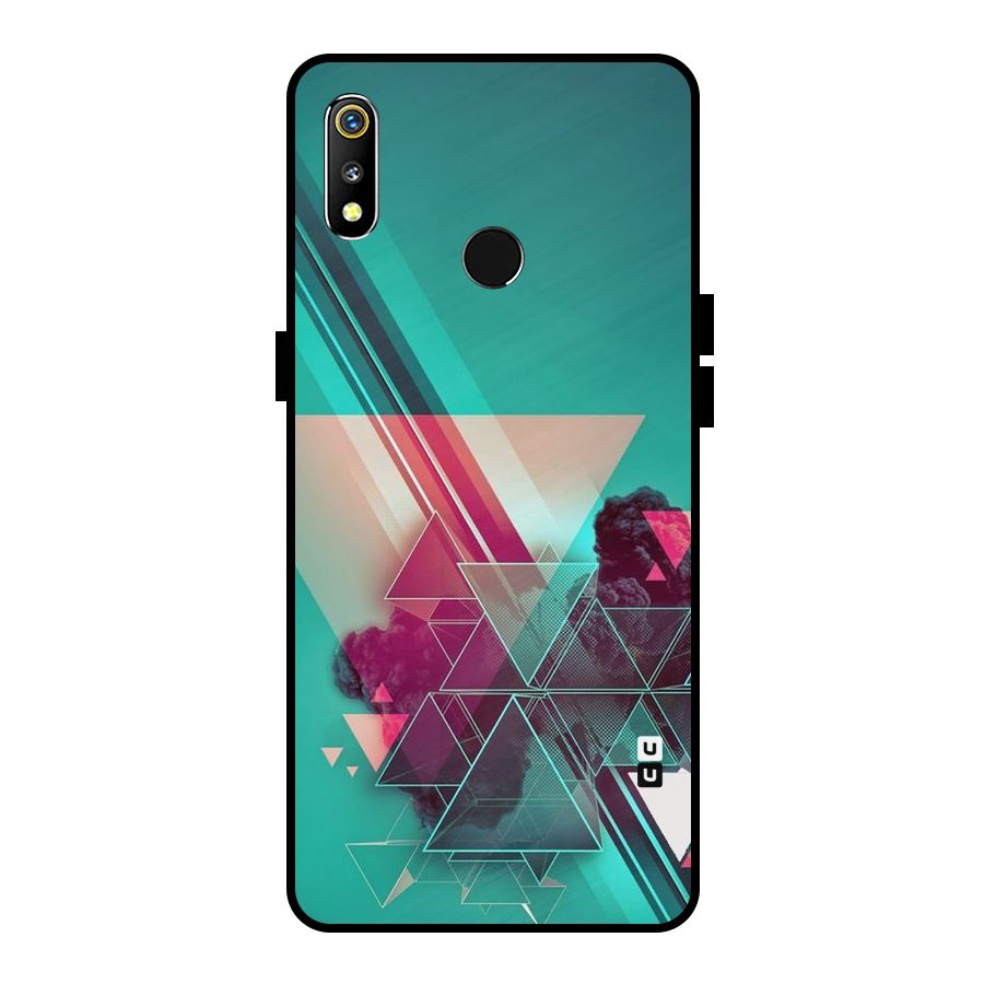 Floroscent Abstract Metal Back Case for Realme 3i